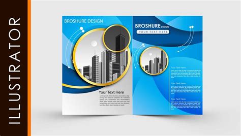 Free Download Adobe Illustrator Template Brochure Two Fold regarding ...