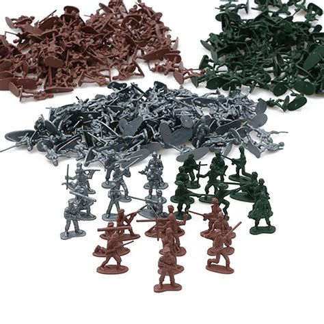 100pcs/set Military Plastic Toy Soldiers Army Men Figures 12 Poses Gift ...