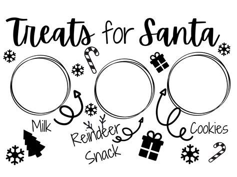 Santa Cookie Plate Svg Print, Dear Santa Tray Vector Silhouette ...