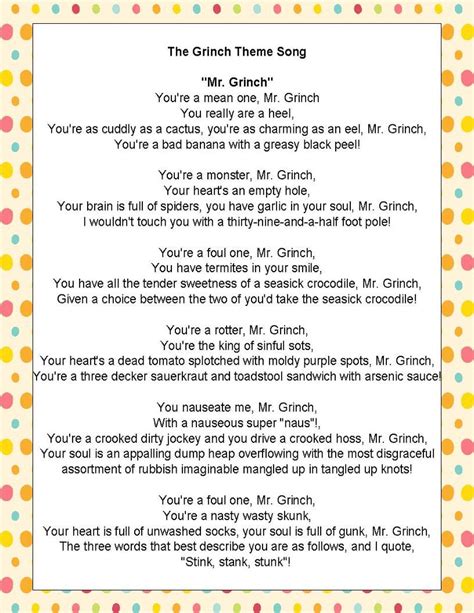 Fit to be Fourth: Similes & Metaphors in "The Grinch Song" | Similes ...