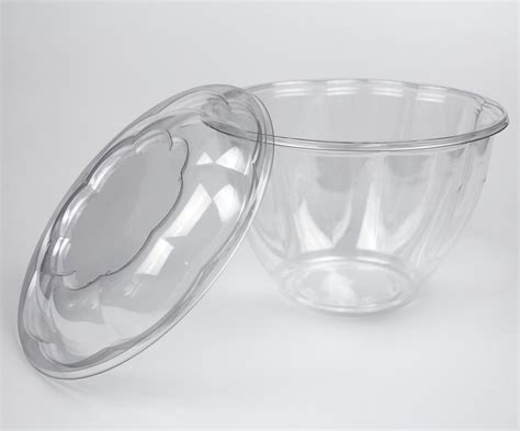 Clear Plastic Bowl With Dome Lids for Salads Fruits Parfaits, 48oz ...