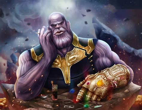 Thanos Infinity Gauntlet Artwork New Wallpaper,HD Superheroes ...