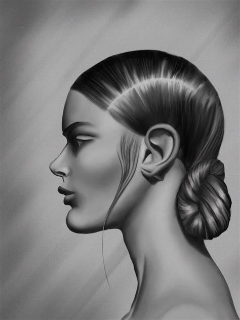 ArtStation - Black and White Portrait #8