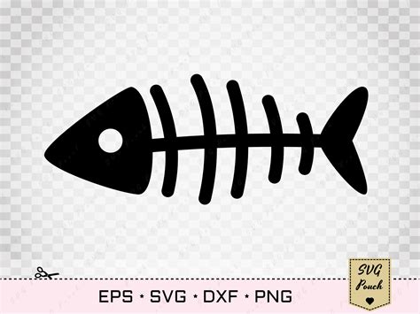 Fishbone SVG, Fish bone skeleton vector By SVGPouch | TheHungryJPEG