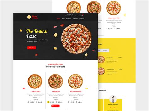 Pizza Website Exploration on Behance