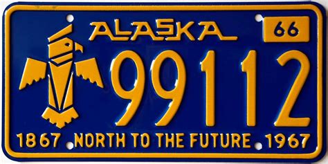 Alaska 1966 passenger issue. The 1966 Alaska Totem Pole plate remains ...