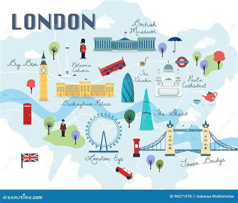 London Map Of Attractions - Map Of Rose Bowl