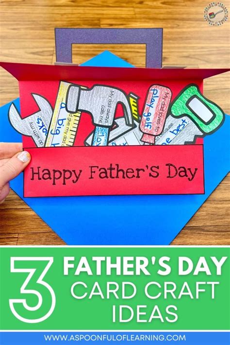 3 Fun Father's Day Card Craft Ideas - A Spoonful of Learning