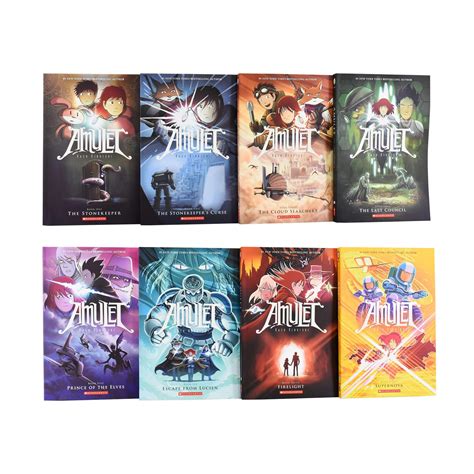 Amulet 8 Books Graphic Novel Box Set Illustrated by Kazu Kibuishi - Pa ...