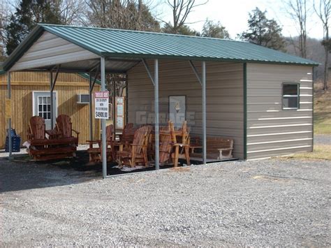 Metal Storage Shed With Carport