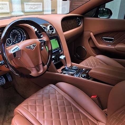 A beautiful brown interior of a Bentley Continental GT Tag a friend ...