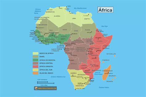 Mapas de las Regiones de África e información para viajar a ellas