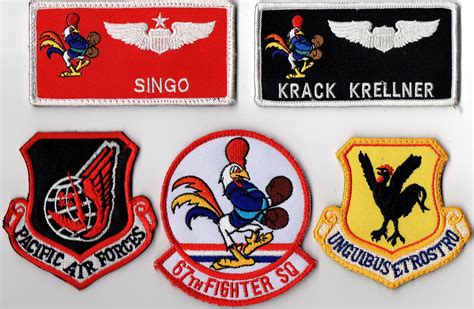 67th Fighter Squadron "Fighting Cocks" patch set - Kadena … | Flickr