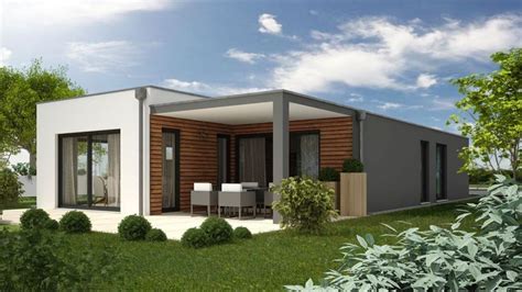 Modern single-story aerated concrete house plans