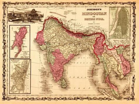 Map of undivided India during British Rule [1862][np] : india