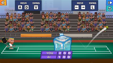 🕹️ Play Tennis Champs Game: Free Online 2 Player Cartoon Tennis Video ...