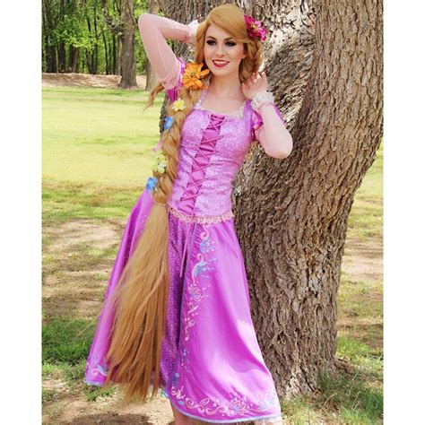 P144 Tangled Rapunzel Cosplay Costume women Princess dress cosplay ...