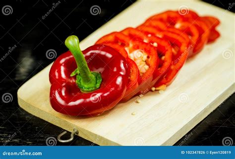 Red pepper slices stock photo. Image of food, slices - 102347826