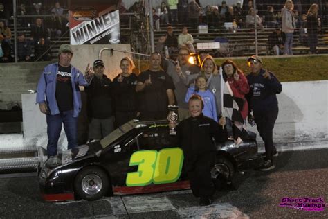 Davenport Scores Jr Late Model Feature Victory at Sunset Speedway; Moat ...