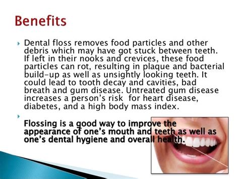 The benefits of flossing