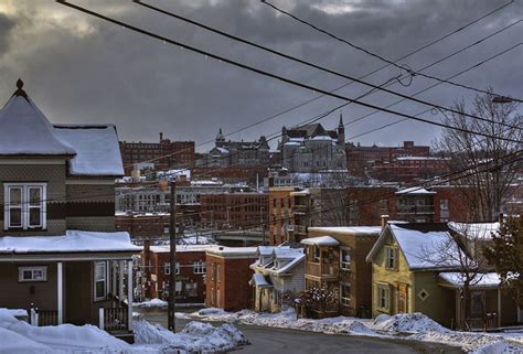 Wallpapers Canada Sherbrooke Quebec Winter Snow Street Cities Building ...