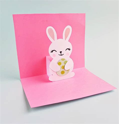 Pop-Up Bunny Easter Card - Cute Easter Craft for Kids With Free Printable