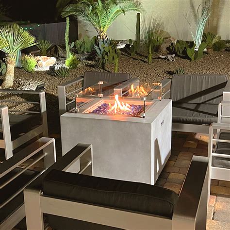 32" Kai Concrete Fire Pit Table in 2022 | Concrete fire pits, Fire pit table, Outdoor fire pit table