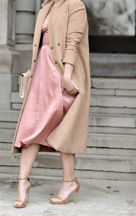 How to Style a Pink Satin Dress | by Fashionably Lo