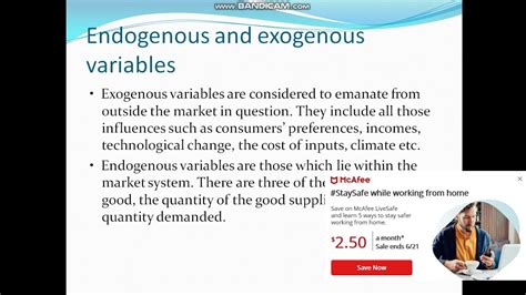 supply, Elasticity of Supply, Endogenous and Exogenous variables - YouTube