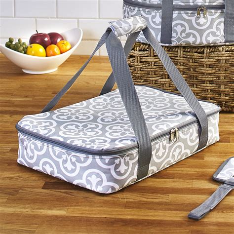 Insulated Casserole Carrier with Handle for Potlucks, Thanksgiving ...