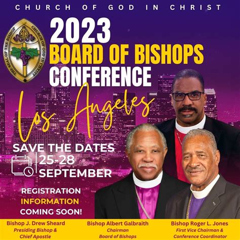 Save the Date: 2023 Bishop’s Conference - Church Of God In Christ