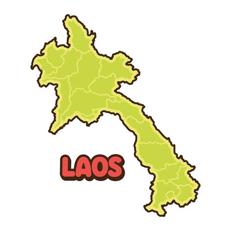 Laos map country vector icon cartoon illustration 17402854 Vector Art ...