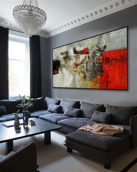 Super Extra Large Oversize Panoramic Canvas Modern wall Art Hand Made ...