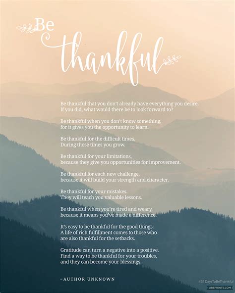 31 Days Of Thankfulness | Thankful poems, Thankful, Inspirational words