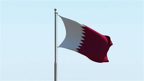 Animated Qatar Flag 3D model animated | CGTrader