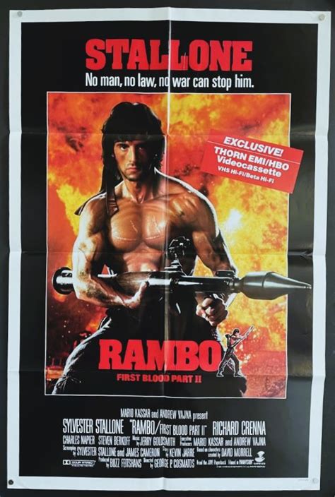 Rambo, First Blood Part 2 (1985) – Original Video One Sheet Movie ...