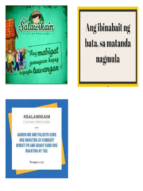 Salawikain Samples | PDF