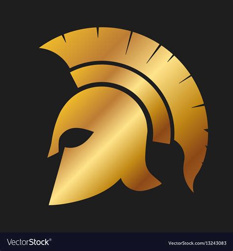 Spartan warrior helmet Royalty Free Vector Image