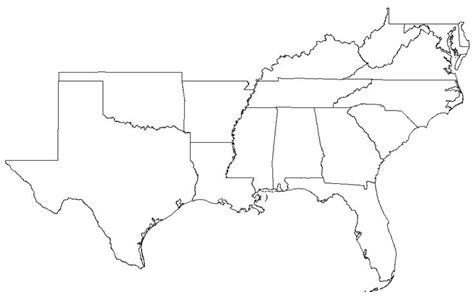 Southeast Region Blank Map - Alaine Leonelle