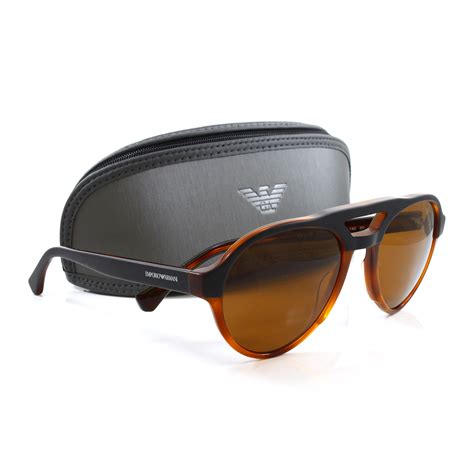 Emporio Armani // Men's EA4128 Sunglasses // Matte Black + Tortoise ...