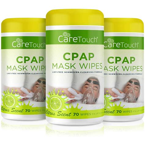 Care Touch CPAP Mask Cleaning Wipes - Scented | 3 Packs of 70 Scented ...