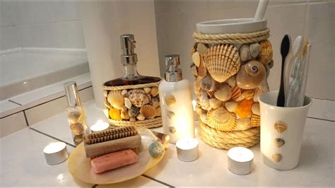 DIY Project Bathroom Accessories Real Shells Shower Gel Display ...