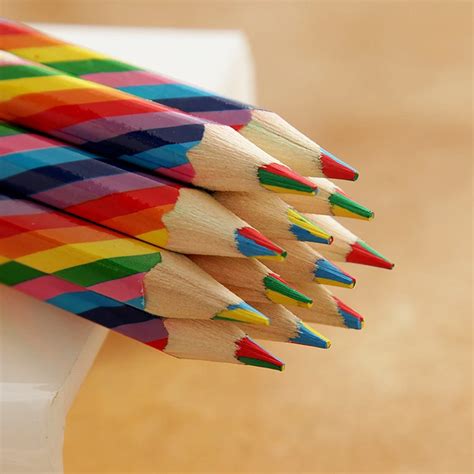 4pcs/set Rainbow Colored Pencils Papeleria Wooden Painting Pencils for ...