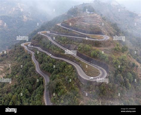 AN aerial view of the BP Highway also known as the Bardibas highway in ...