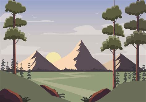 Vector Nature Landscape Illustration 217386 Vector Art at Vecteezy