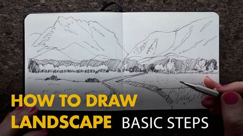 How to Draw a Landscape - YouTube