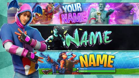 ⭐ TOP 5 FORTNITE BANNER TEMPLATE ⭐ **Free Download!!! 😱 ** Photoshop CC ...