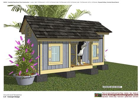 home garden plans: DH303 - Insulated Dog House Plans - Dog House Design ...