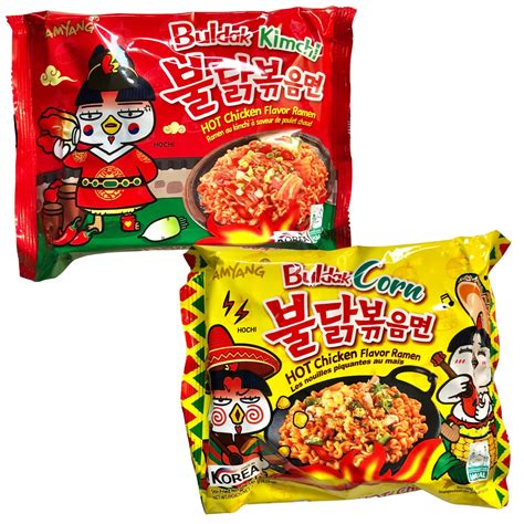 Korean Spicy Chicken Buldak Noodle Variety 5-Pack 5 | Etsy