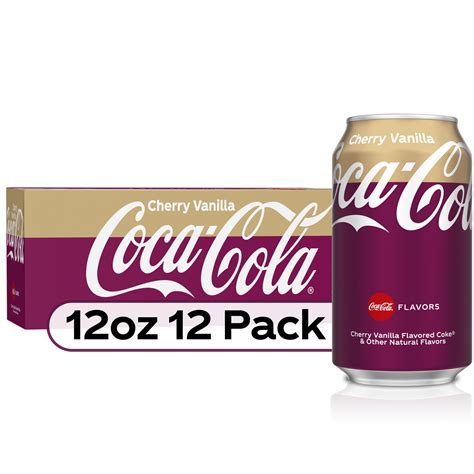 Coca-Cola Cherry Vanilla Soda Pop, 12 fl oz, 12 Pack Cans - Walmart.com